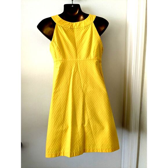Lilly Pulitzer Sz 2 JACQUELINE SUNGLOW YELLOW Shift Dress EUC - Picture 6 of 9